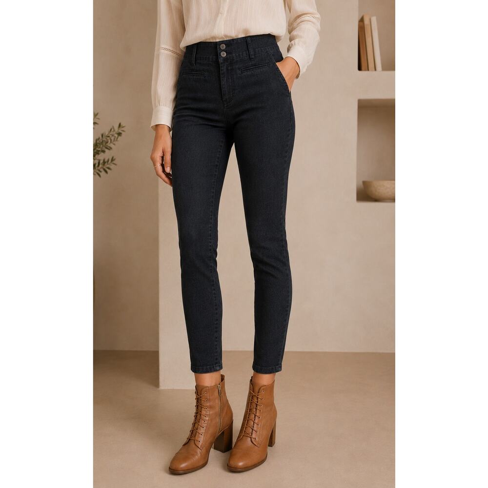 Anthropologie Essential Slim Dark Wash Cropped Denim Womens 0